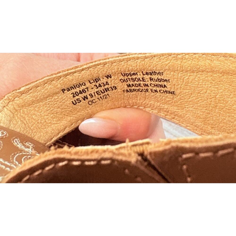 Olukai Sandals Women’s Paniolo Lipi Thong Leather Flip Flops Tan Size 9 - Picture 6 of 6